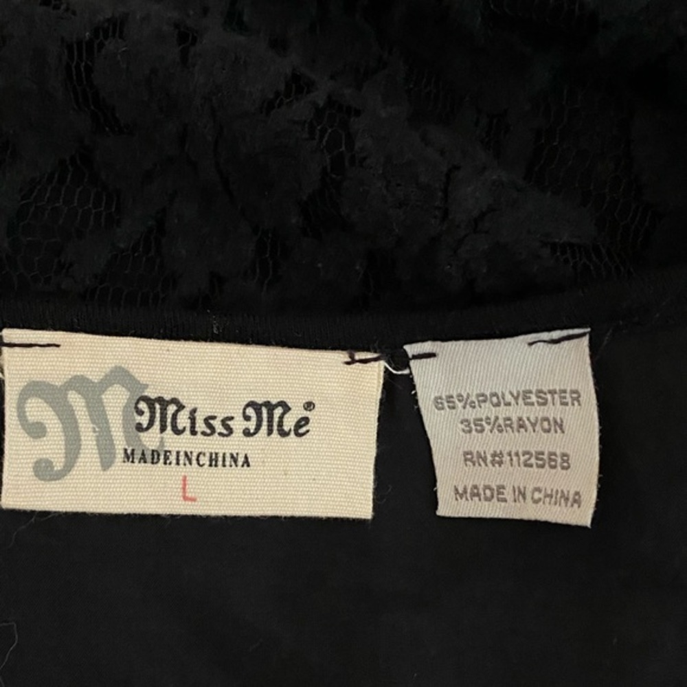 Miss me size L sequined floral top lack back - Picture 7 of 9